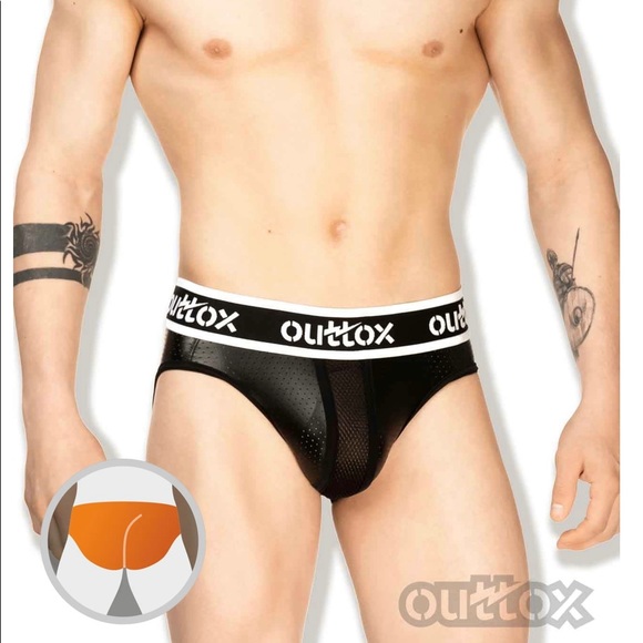 Outtox Black Wrap Rear Briefs-BR141-90-Small - Picture 1 of 5